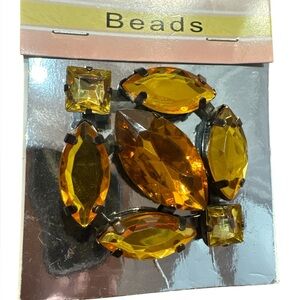 Elegant Yellow and Orange Gemstone Pendant Simulated Topaz Charm for Necklace